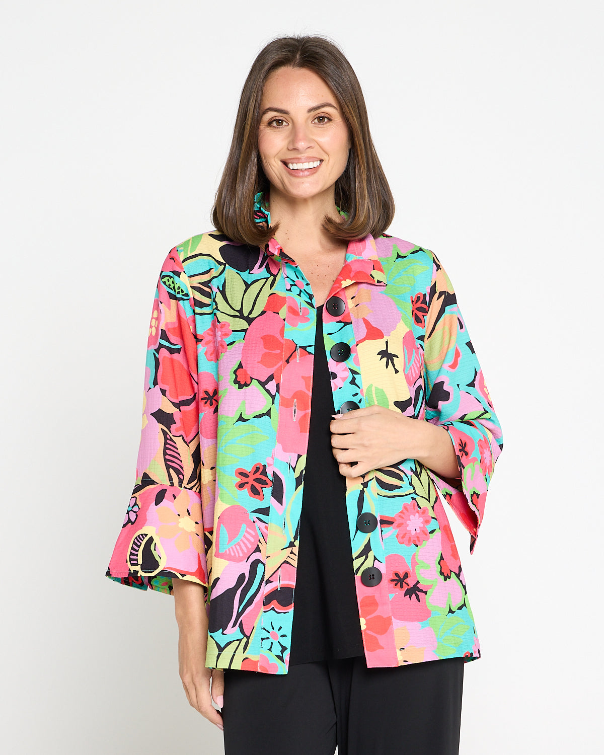 Summer Brights 3/4 Shirt - Pink