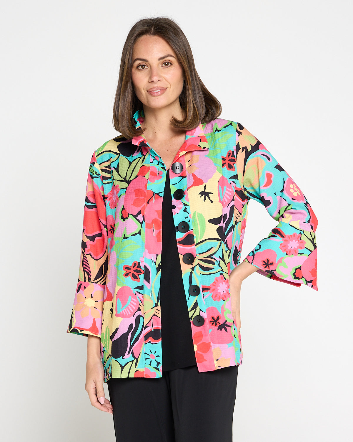 Summer Brights 3/4 Shirt - Pink