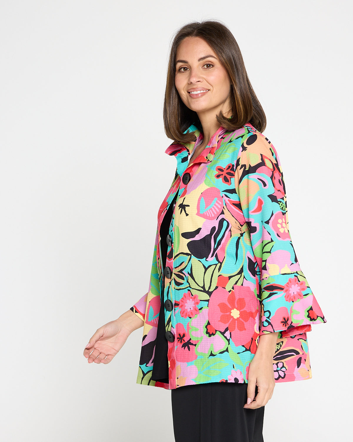 Summer Brights 3/4 Shirt - Pink