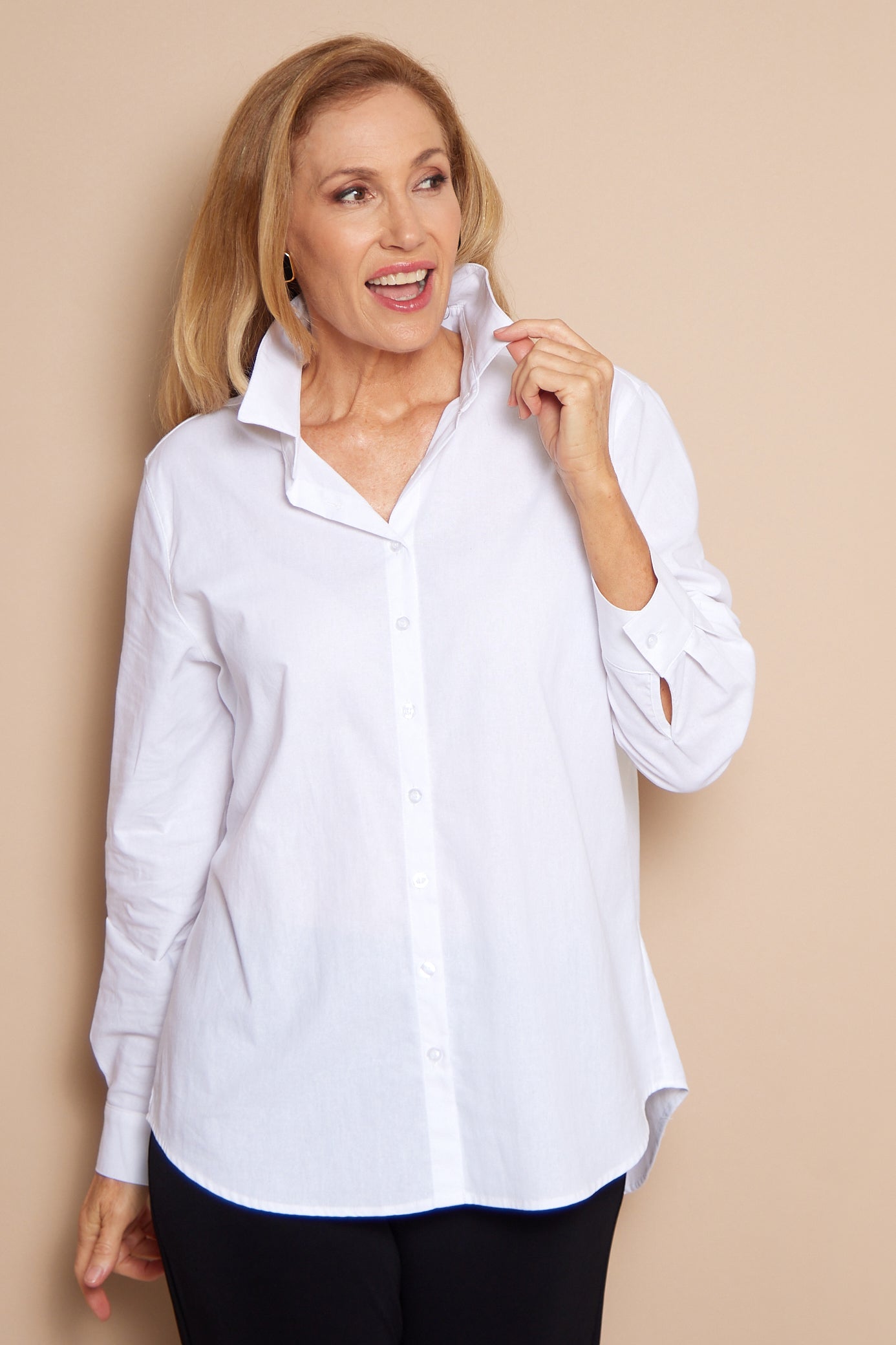 The Tulio Cotton & Linen Shirt - White