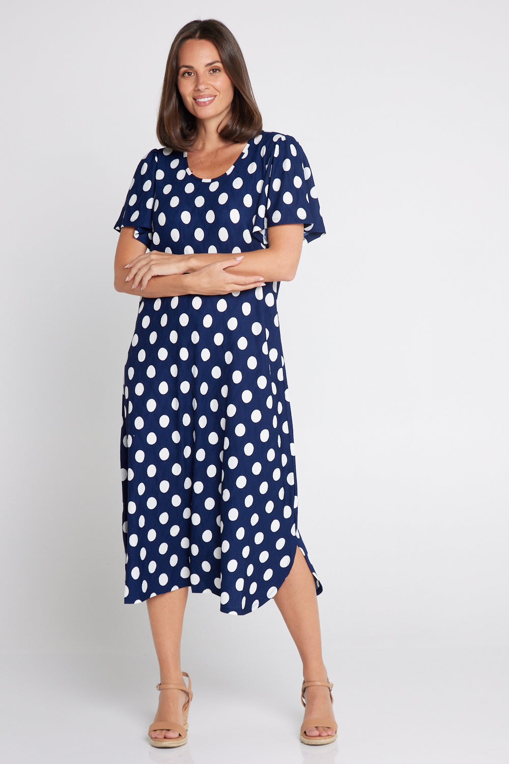 Spotina Dress - Navy/White Spot