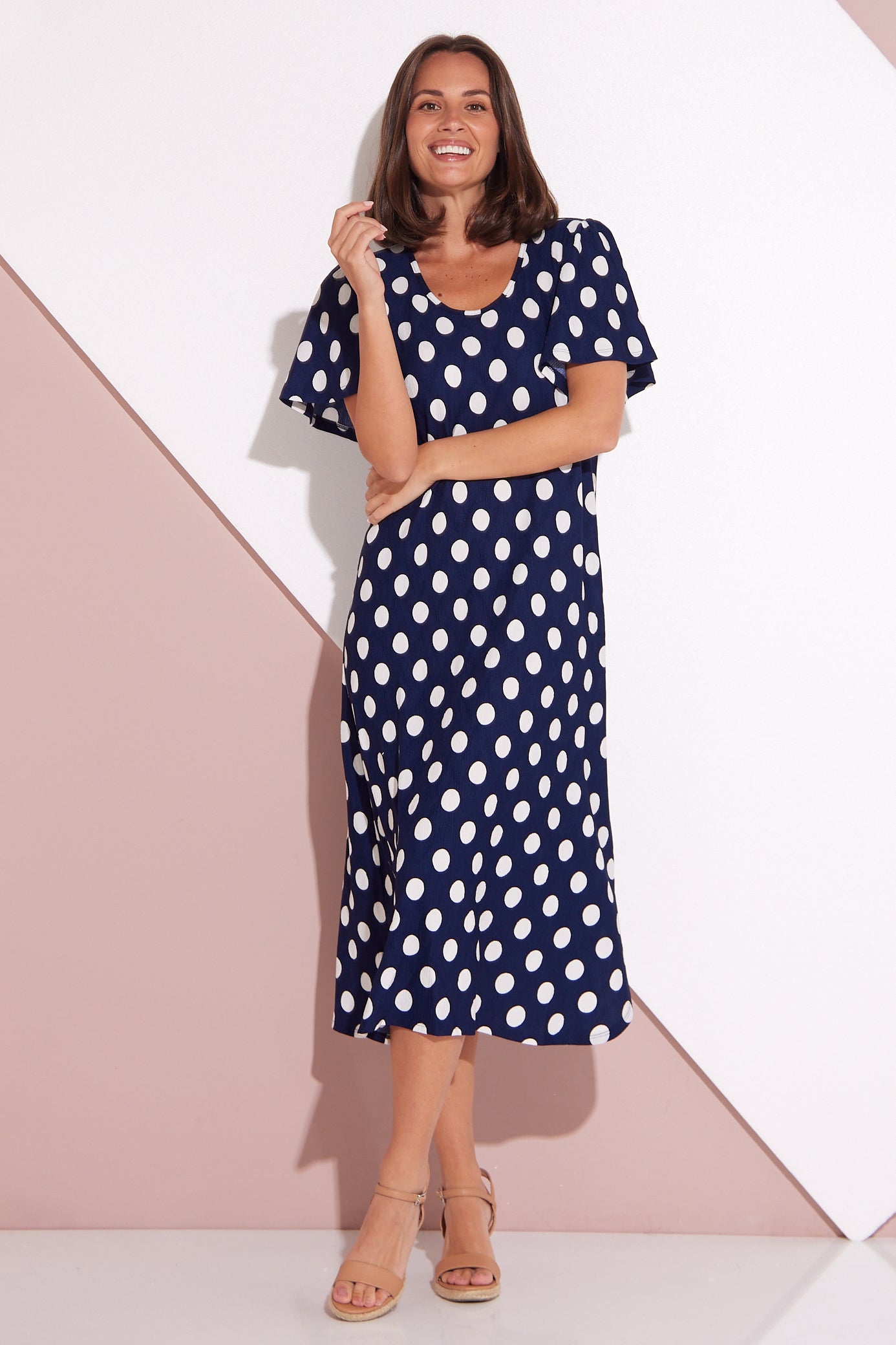 Spotina Dress - Navy/White Spot