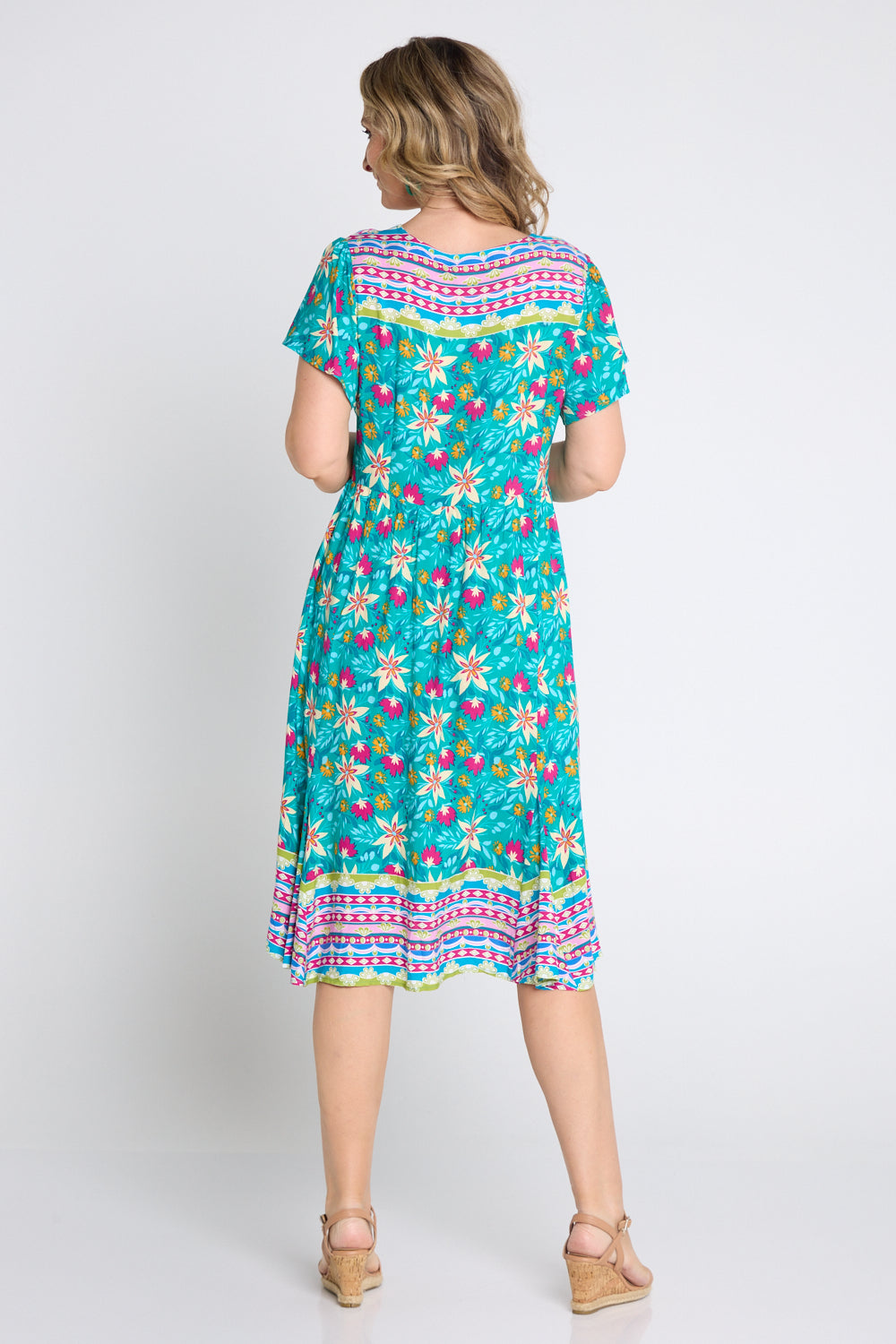 Malia Flounce Dress - Paradise Bloom