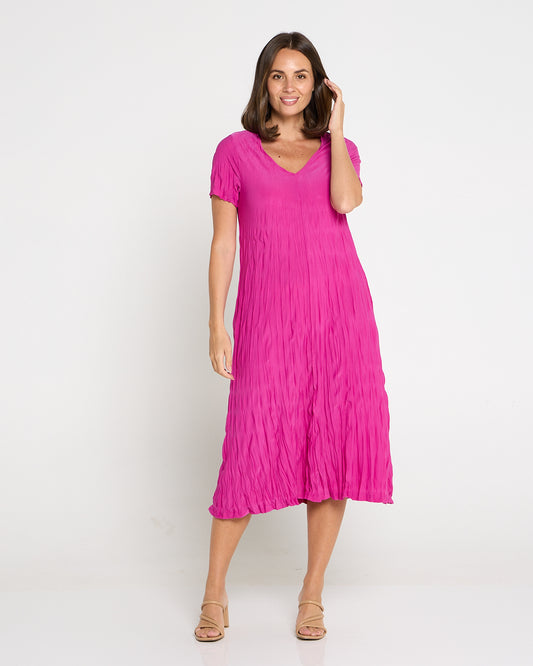 Stella Dress - Hot Pink