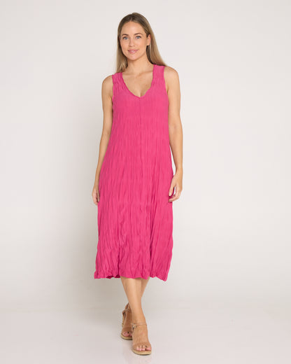 Stella Sleeveless Dress - Fuchsia