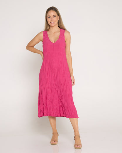 Stella Sleeveless Dress - Fuchsia