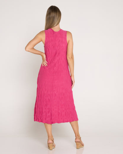 Stella Sleeveless Dress - Fuchsia