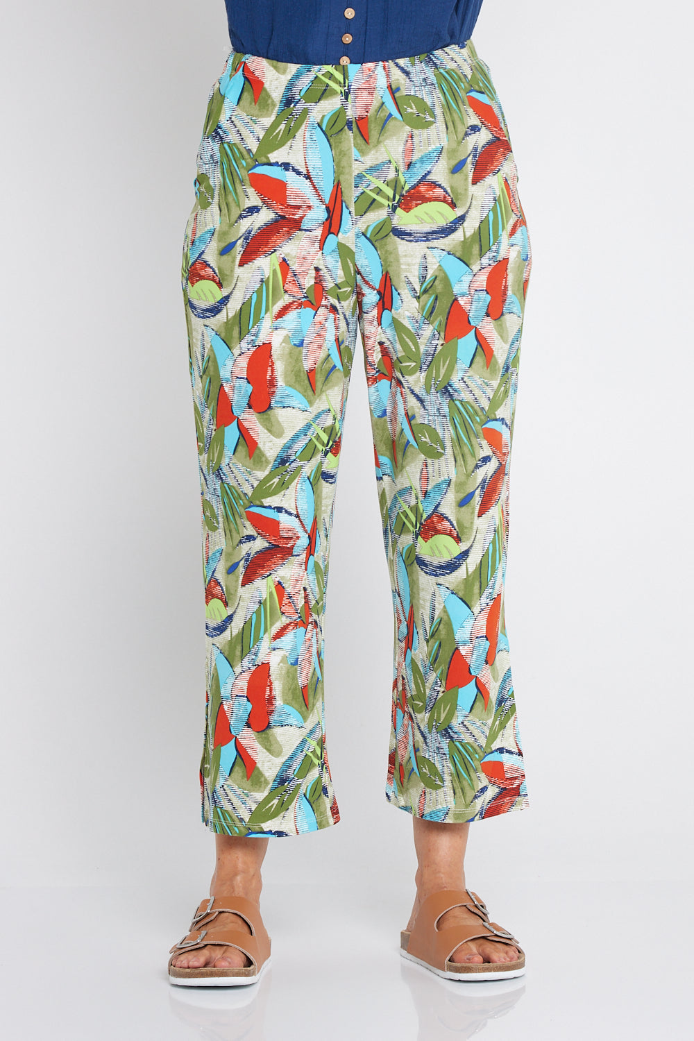 Bek Relaxed Jersey 7/8 Pants - Jungle