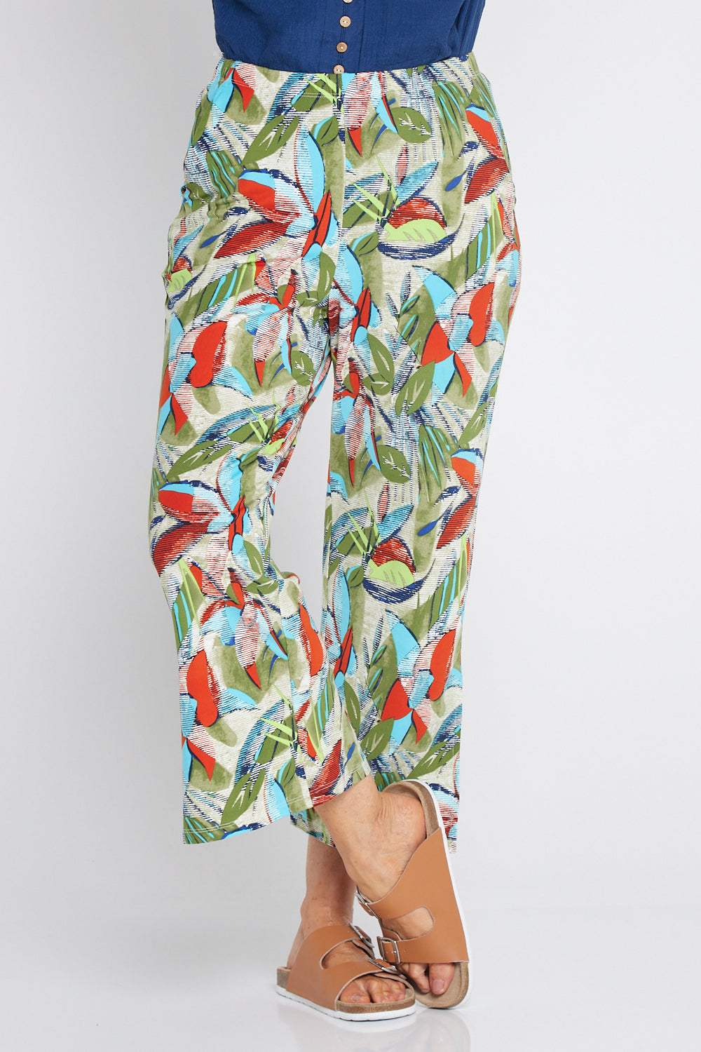 Bek Relaxed Jersey 7/8 Pants - Jungle