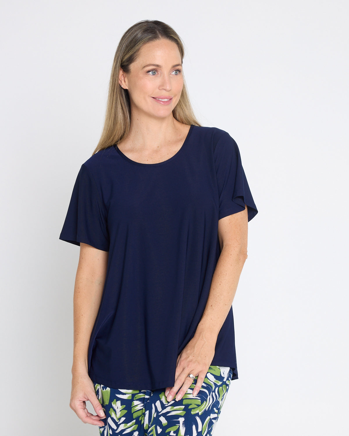 Swing Scoop Top - Navy