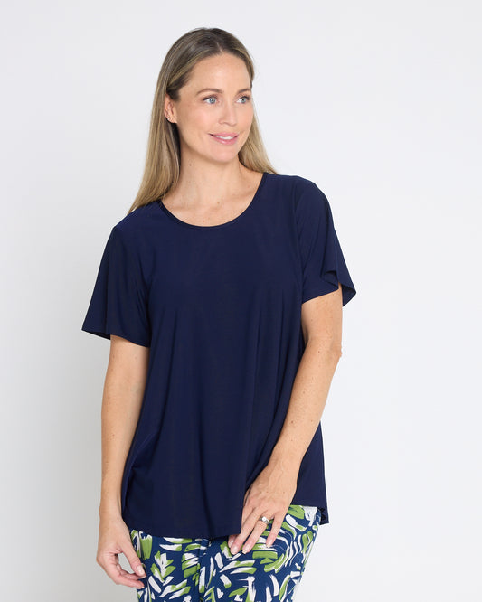 Swing Scoop Top - Navy