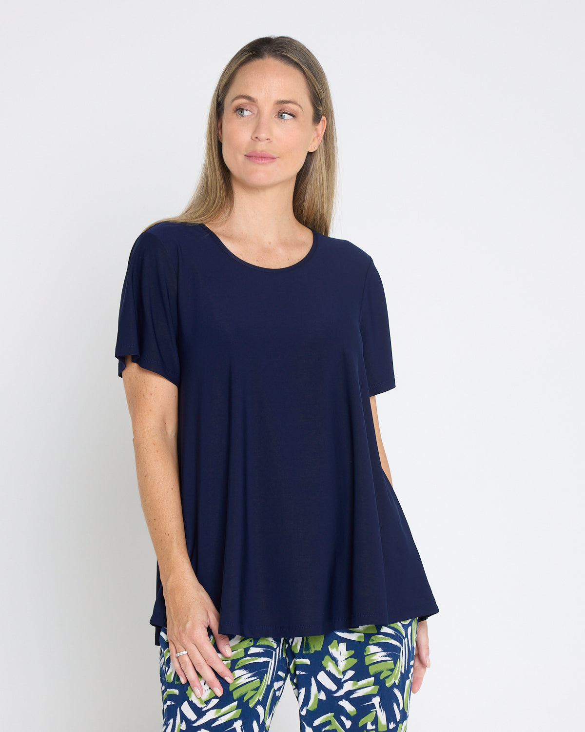Swing Scoop Top - Navy