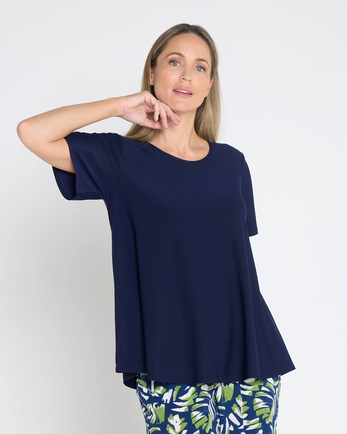 Swing Scoop Top - Navy