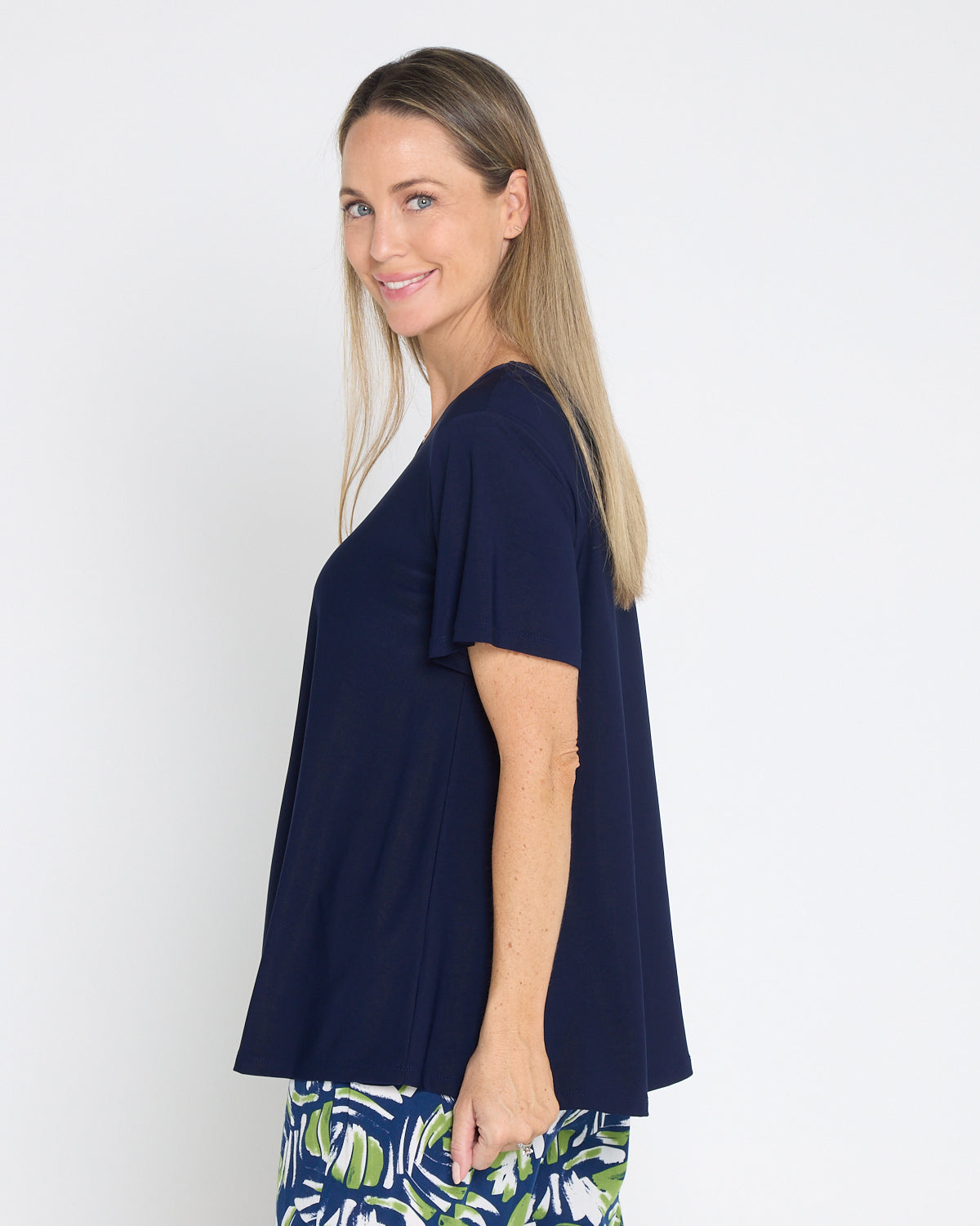 Swing Scoop Top - Navy