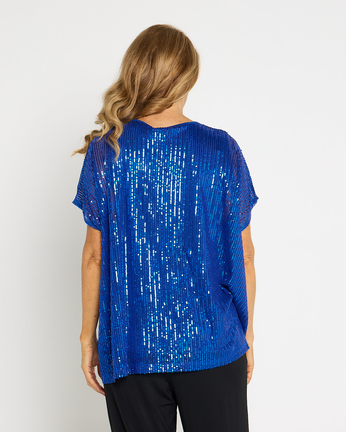 Sparkle Tonight Sequin Top - Electric