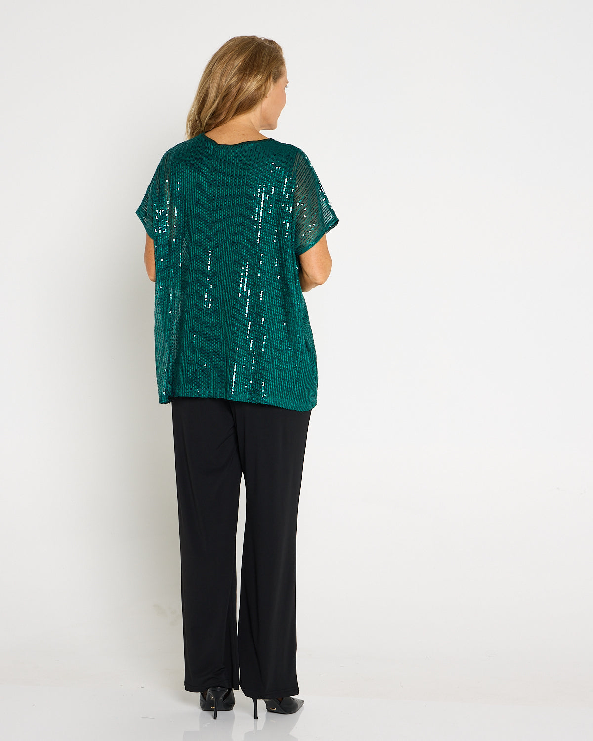 Sparkle Tonight Sequin Top - Jade