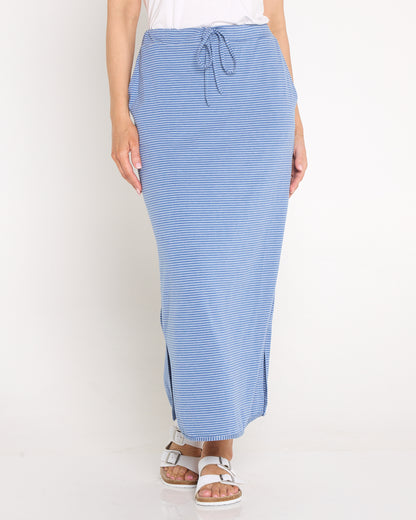 Travel Skirt by Cordelia St - Blue Stripe