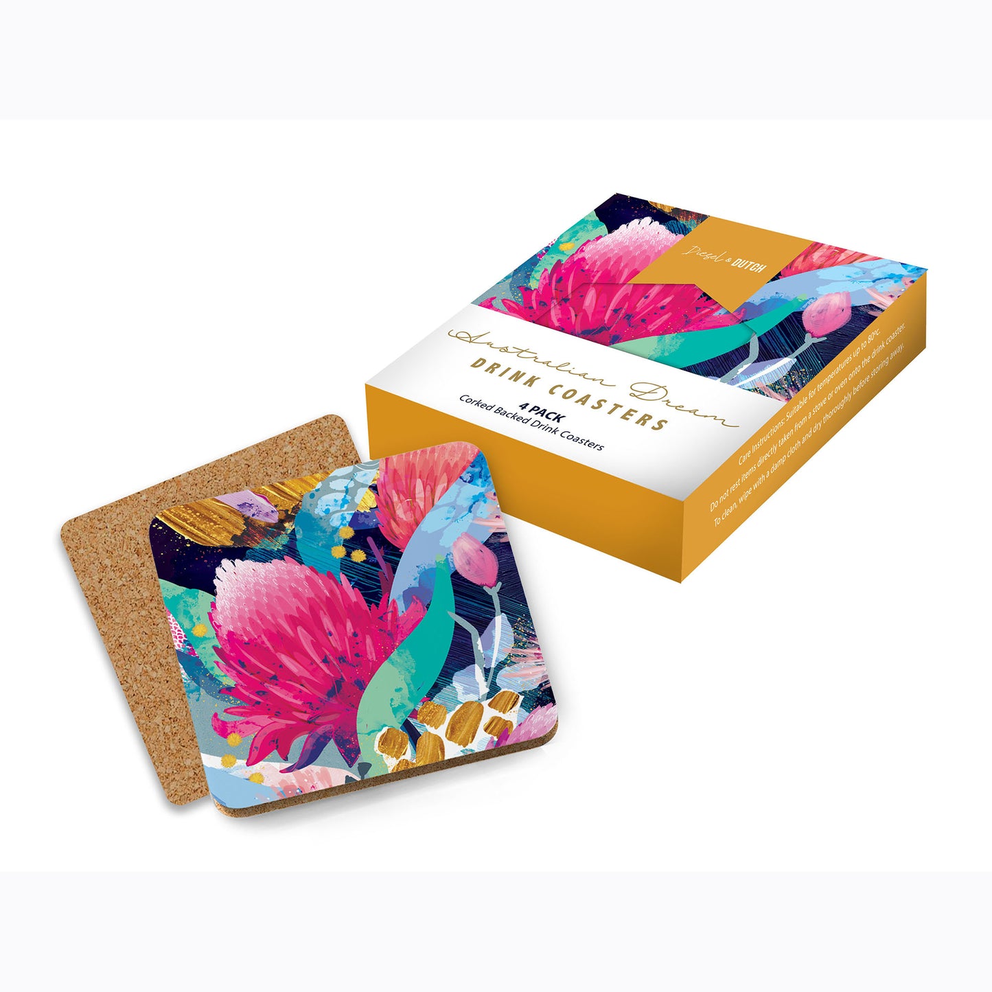 Australian Dream Cork-Backed Coasters (4 Pack)
