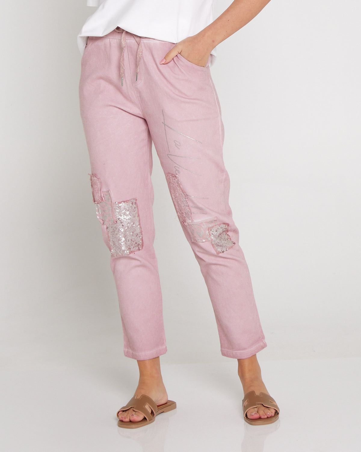 Renee Pants - Blush Collage
