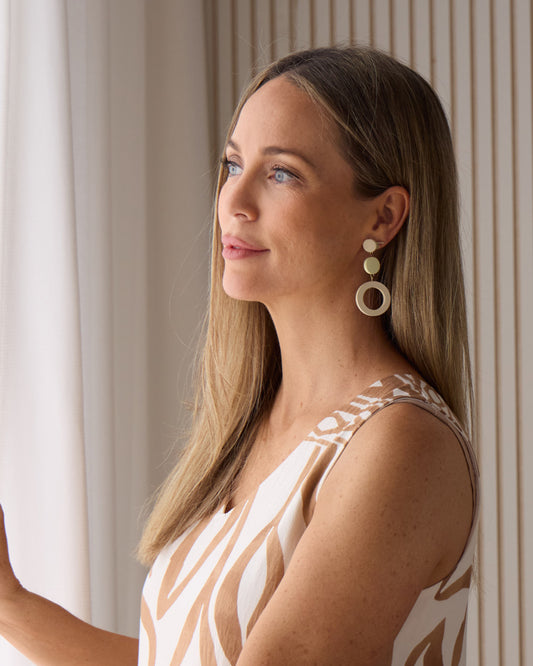 Kendra Statement Earrings - Ivory