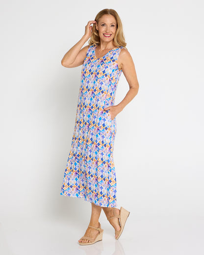 Sienna Sleeveless Midi Dress - Marrakesh