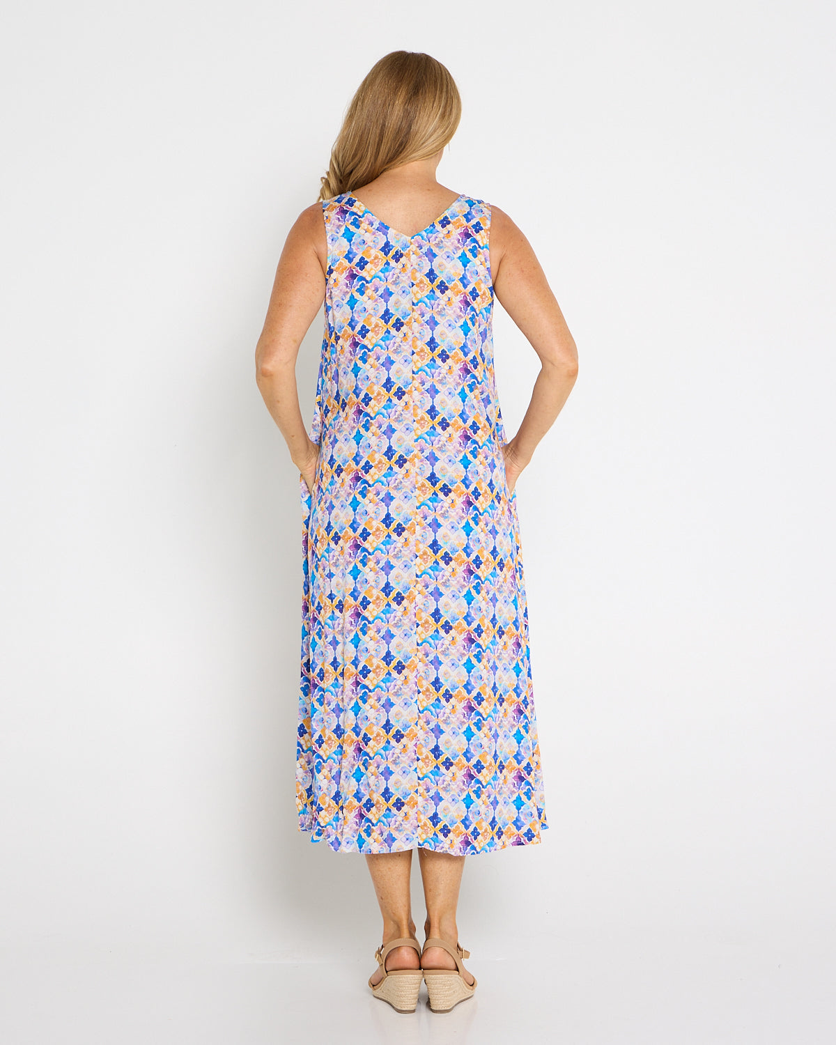 Sienna Sleeveless Midi Dress - Marrakesh