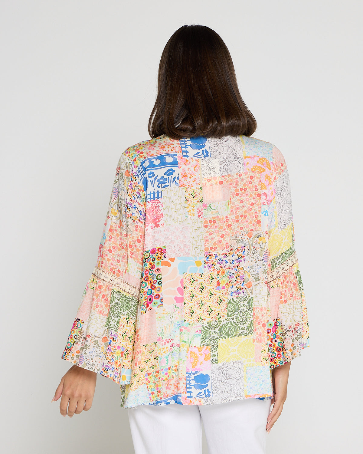 Elodie Boho Top - Sorbet Collage