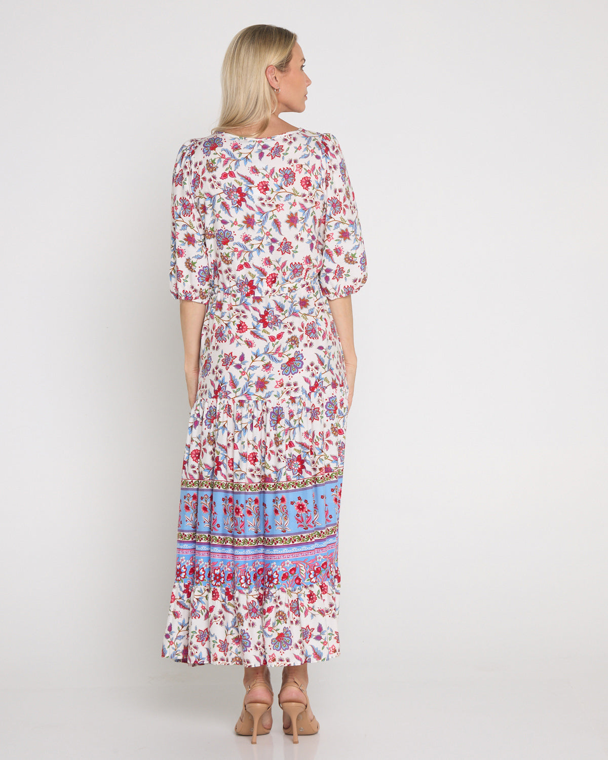 Annetta Dress - Raspberry Sky Jacobean