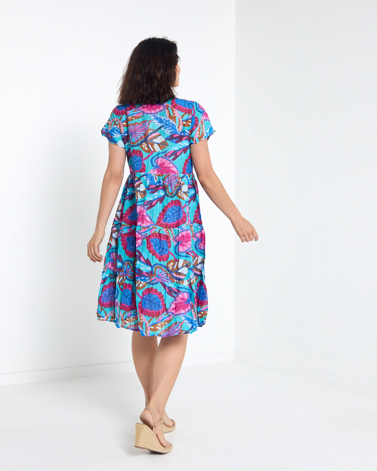 Thalia Tiered Dress - Island Bloom