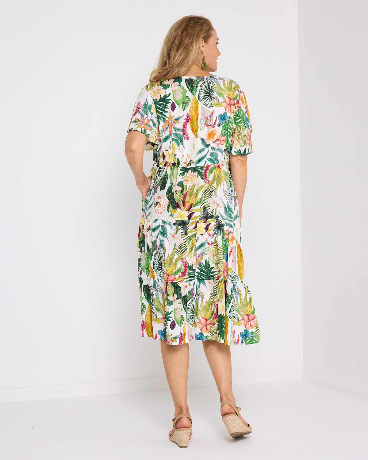 Tamblyn Dress - Frangipani Tropical