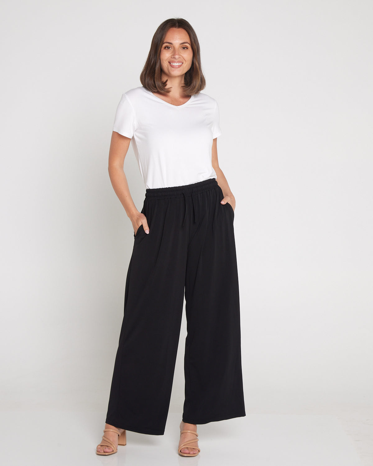 Tammy Stretch Jersey Pants - Black