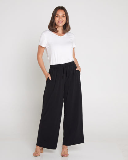 Tammy Stretch Jersey Pants - Black