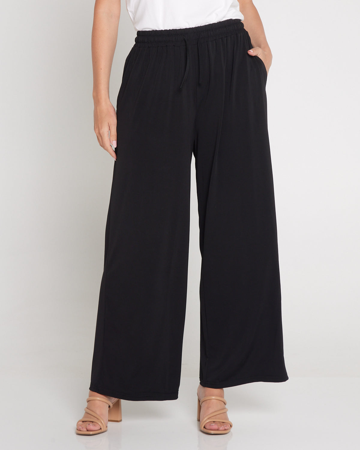 Tammy Stretch Jersey Pants - Black