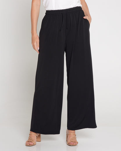 Tammy Stretch Jersey Pants - Black