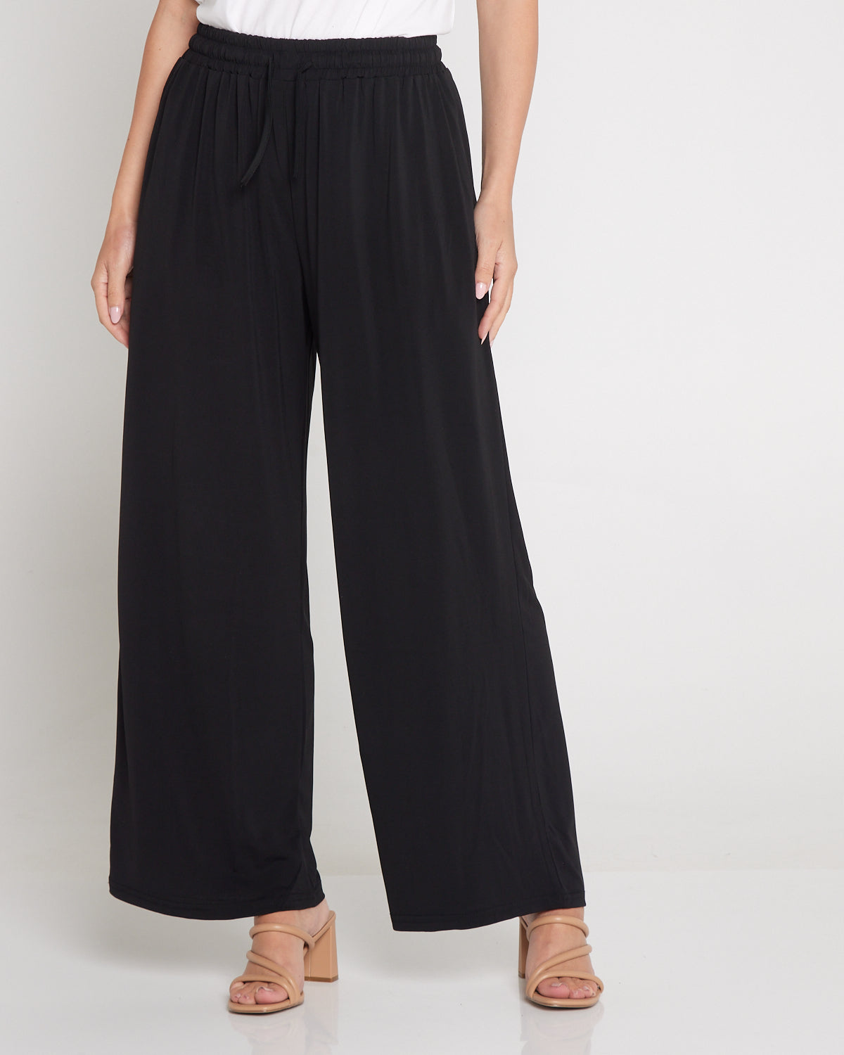 Tammy Stretch Jersey Pants - Black