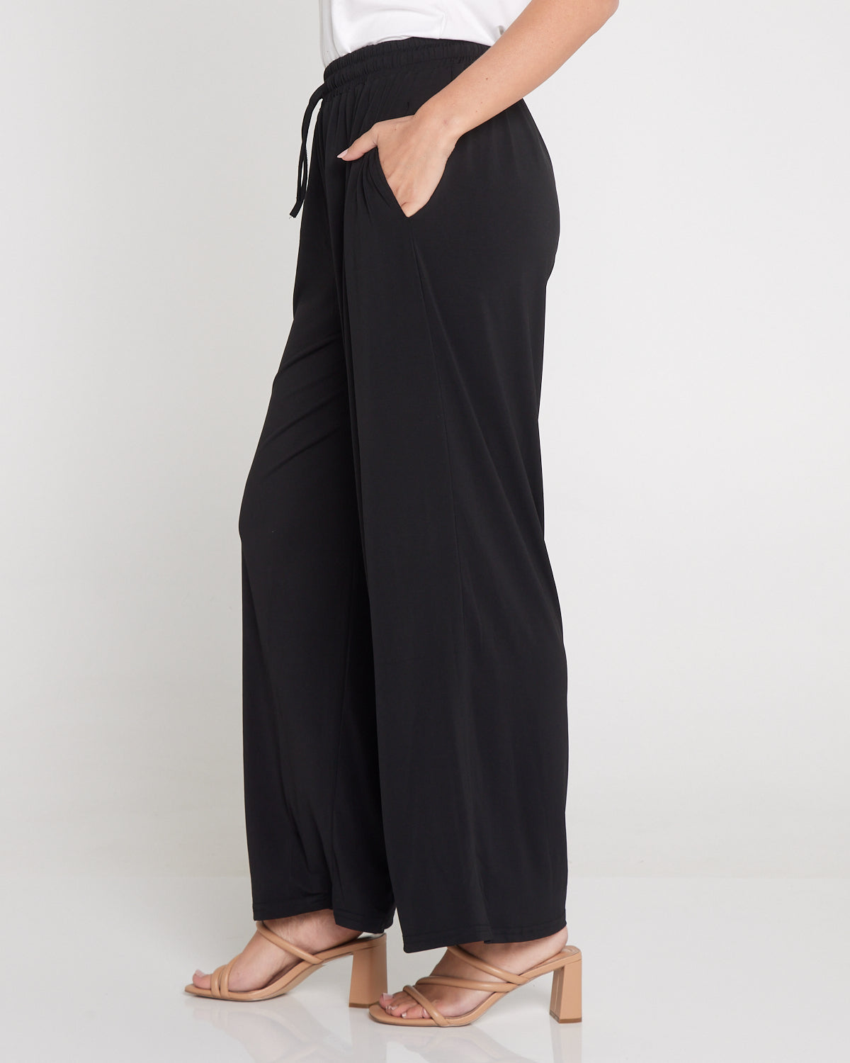 Tammy Stretch Jersey Pants - Black