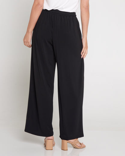Tammy Stretch Jersey Pants - Black