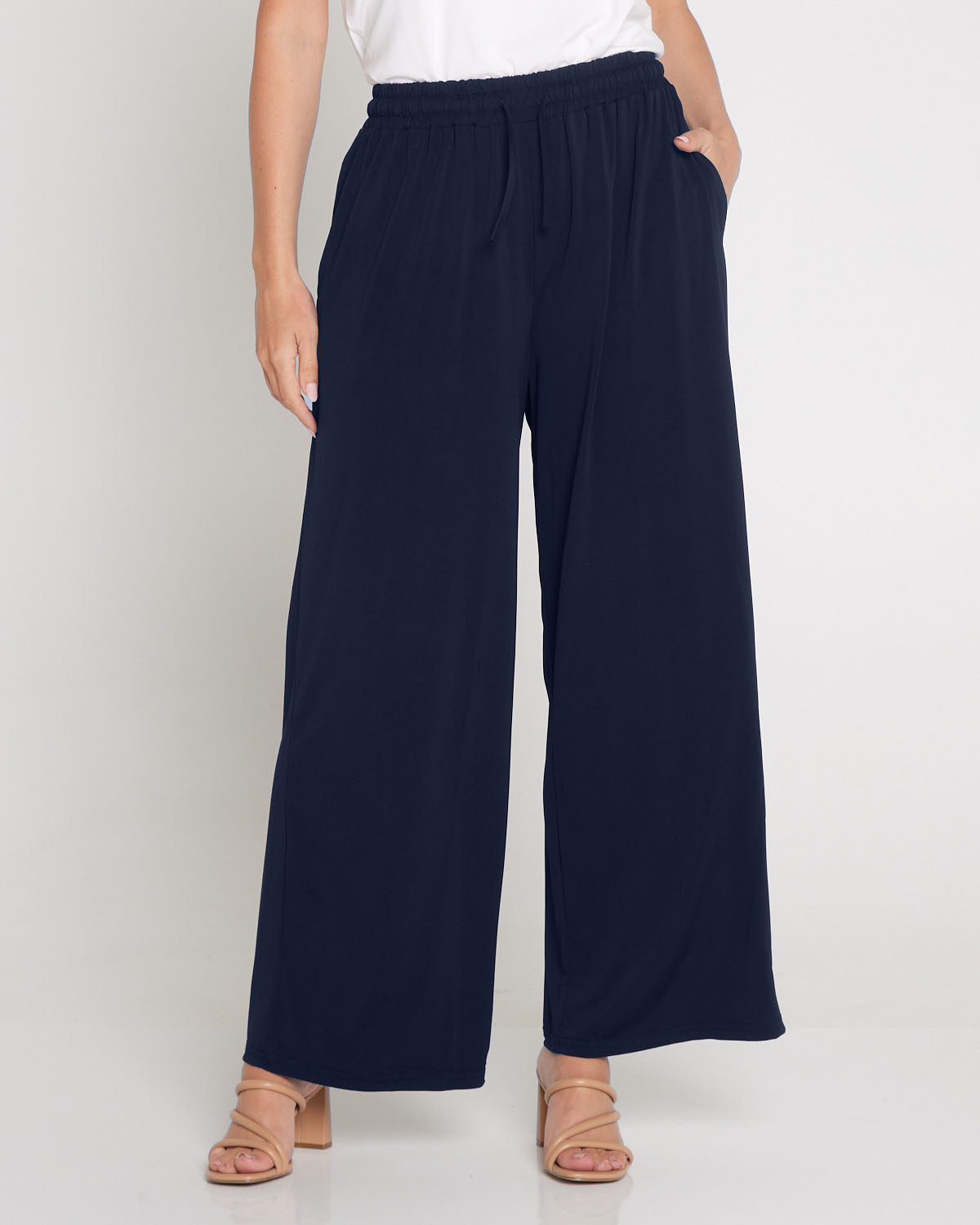 Tammy Stretch Jersey Pants - Dark Navy