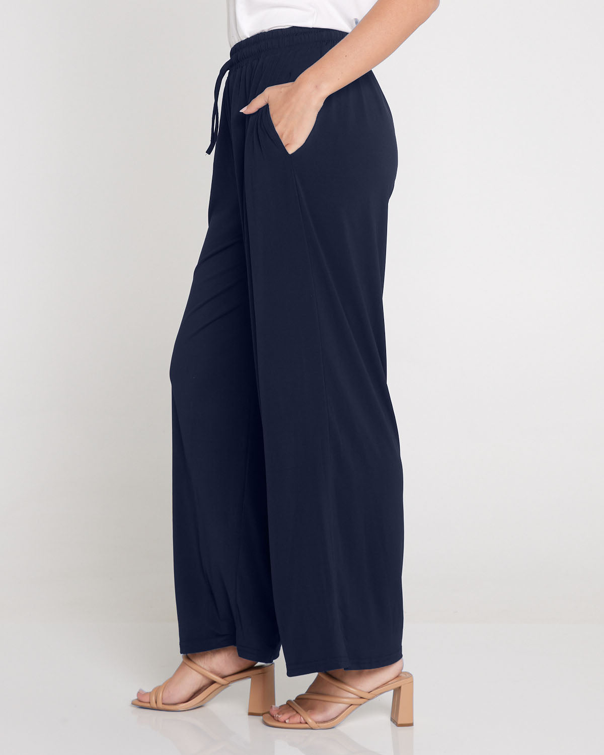 Tammy Stretch Jersey Pants - Dark Navy