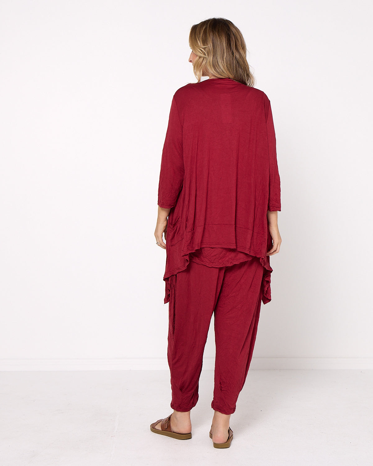 Teegan Crush Cardigan - Burgundy