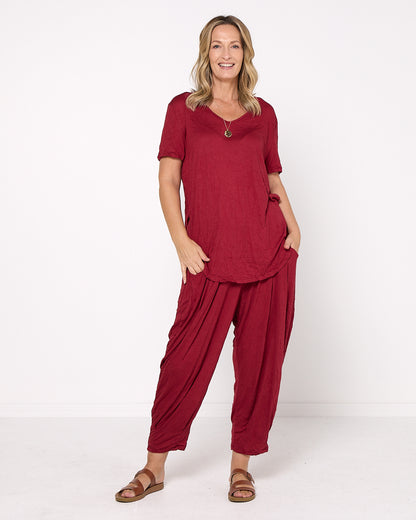 Jackie Top - Burgundy