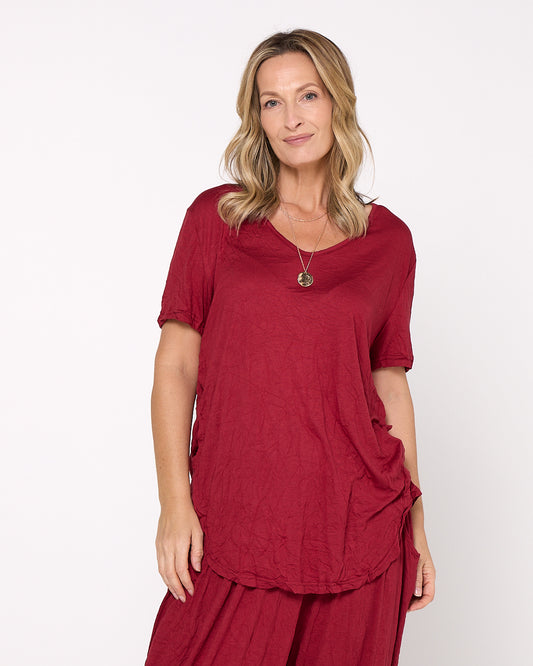 Jackie Top - Burgundy