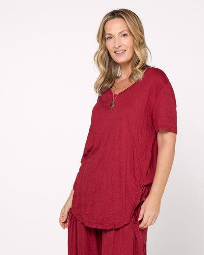 Jackie Top - Burgundy