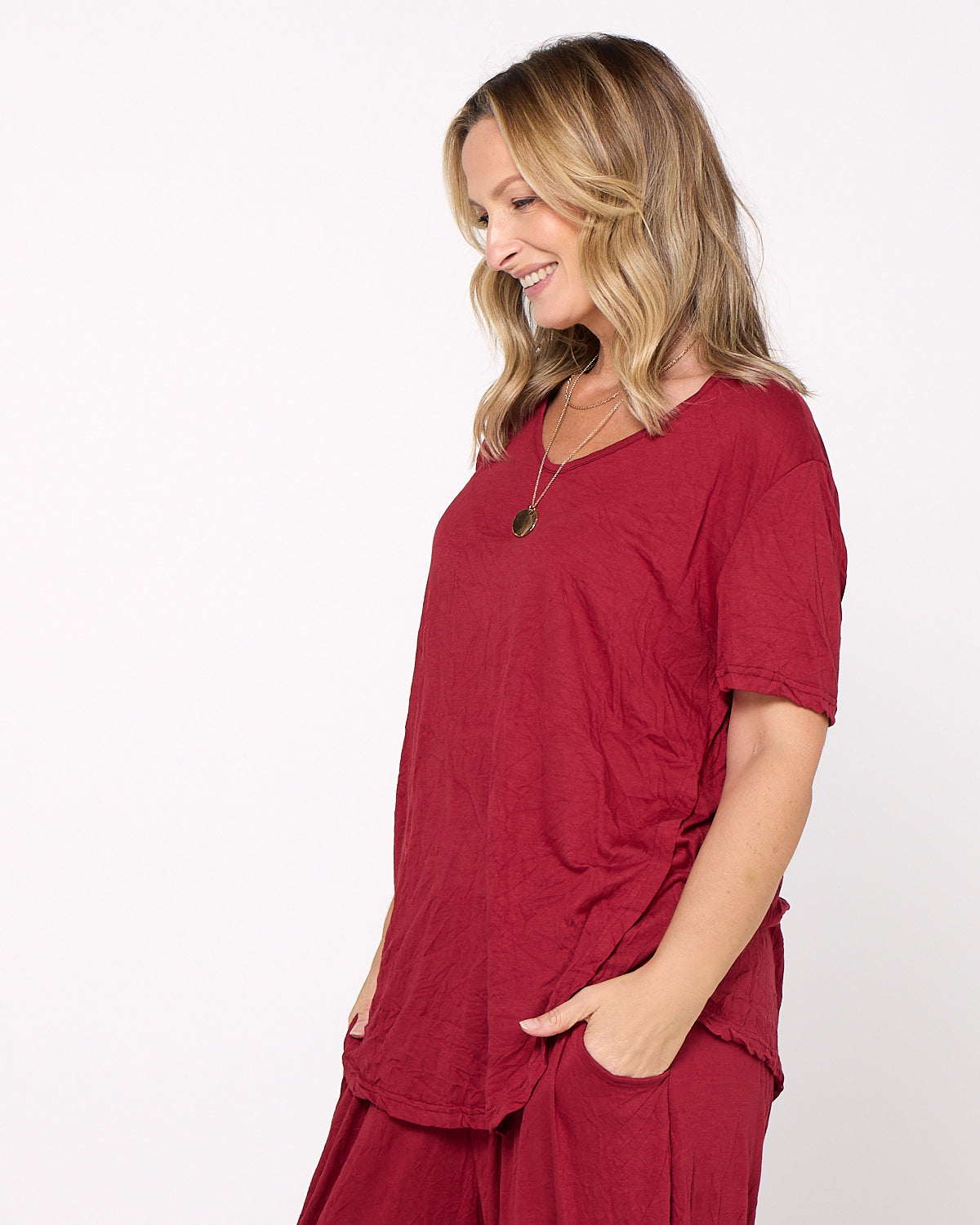 Jackie Top - Burgundy