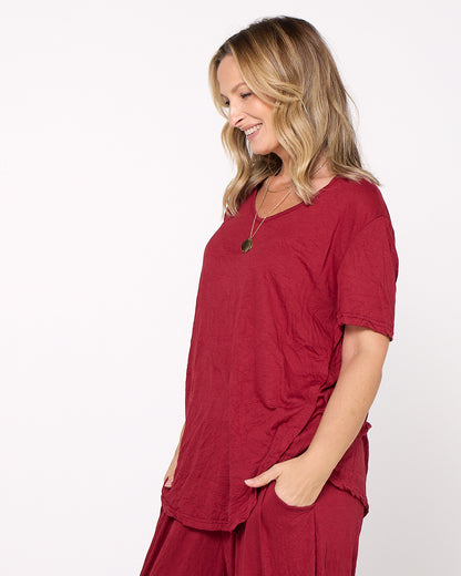 Jackie Top - Burgundy