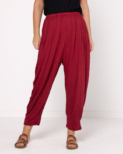 Alisha Pants - Burgundy