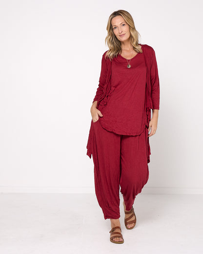 Jackie Top - Burgundy