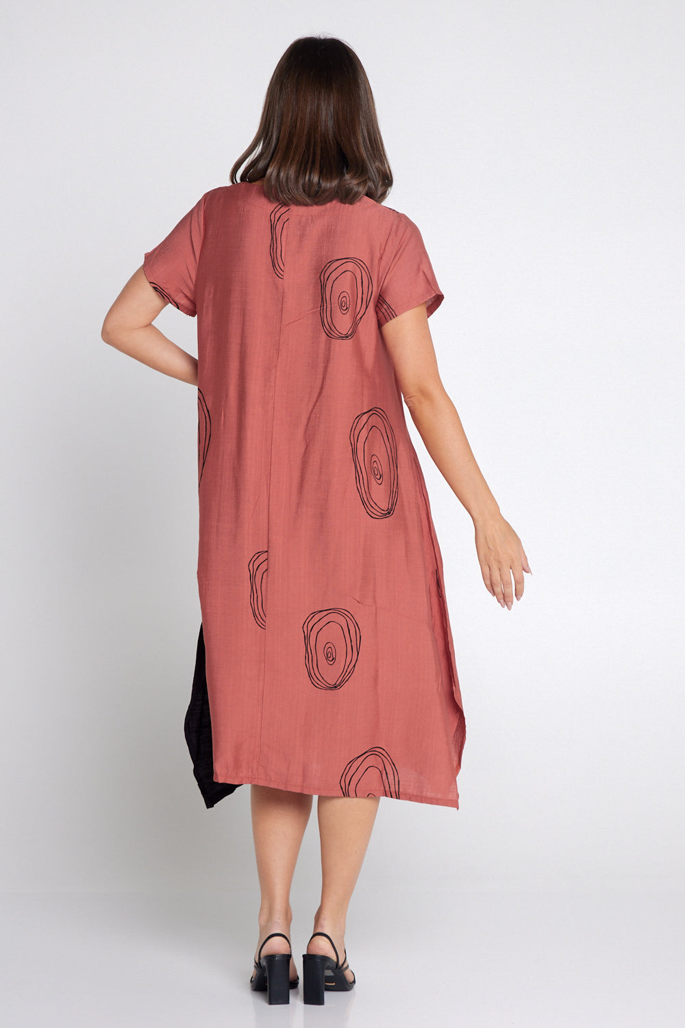 Thandie Dress - Terracotta Swirl