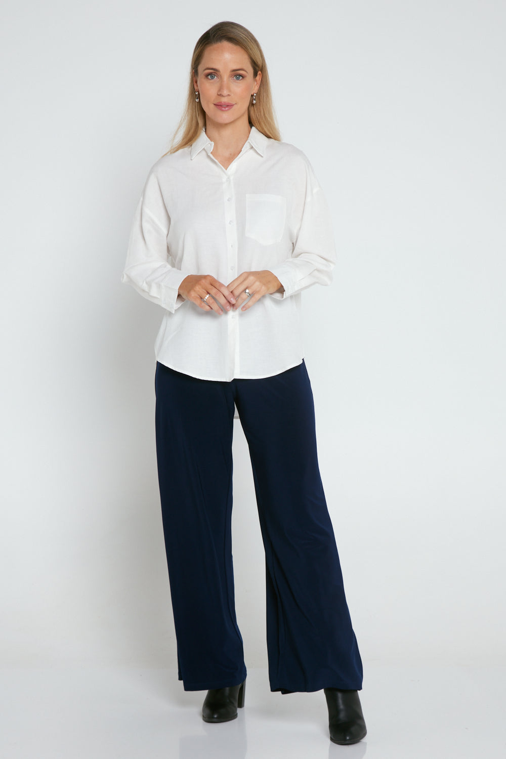 Wide Leg Must Have Pants - Navy
