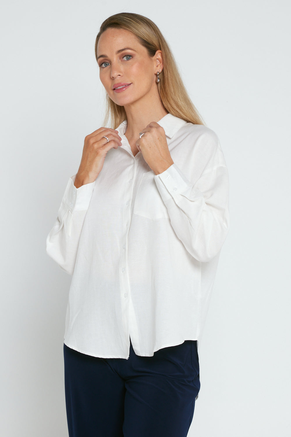 Tiffany Linen Shirt - White